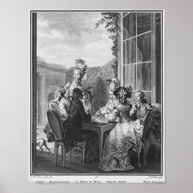 Vist party, graverad av Jean Dambrun 1783 Poster (Framsidan)