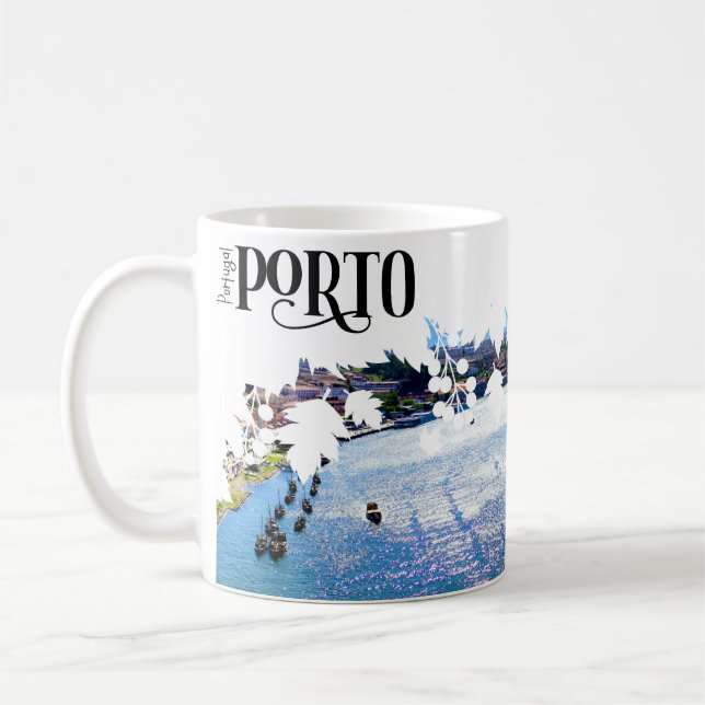 Vista do rio Douro porto portugal Kaffemugg (Vänster)