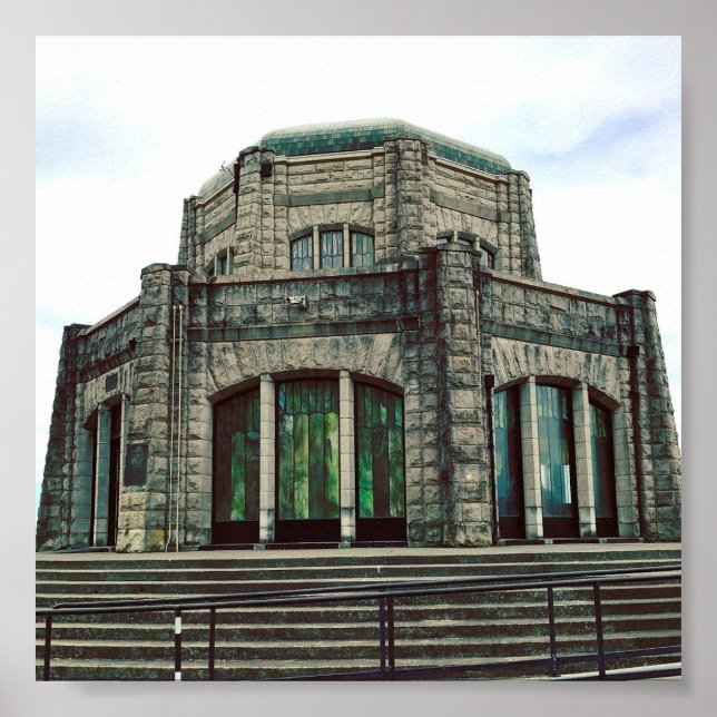 Vista House, Columbia River Gorge, ELLER Poster (Framsidan)