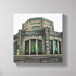 Vista House, Columbia River Gorge, Oregon Canvastryck