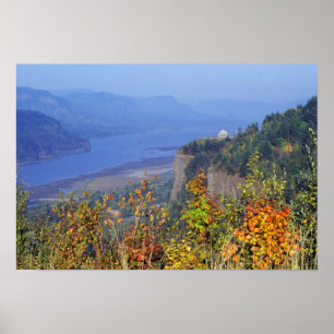 Vista House, hög på Krona Point i munnen Poster