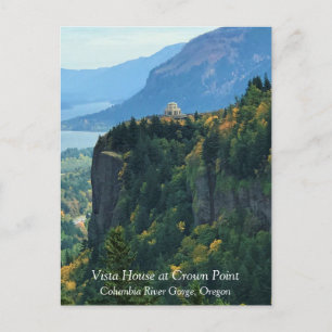 Vista House vid Krona Point, Oregon-vykort Vykort