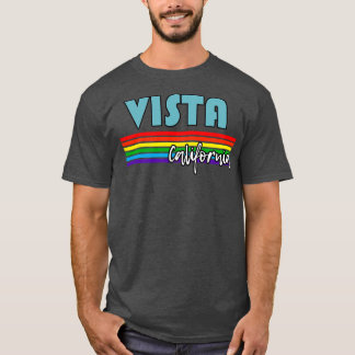 Vista Kalifornien-Pride med LGBT-handstöd för LGBT T Shirt