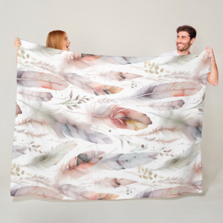 Vistande fjädrar - Elegant Inspierat Fleecefilt