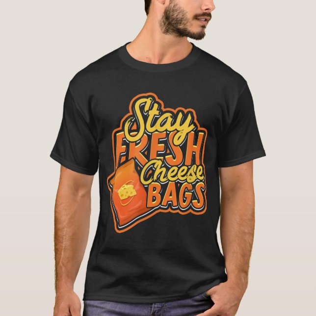 Vistande ostsäckar - Mejeriost, ost och Pa T Shirt (Framsida)