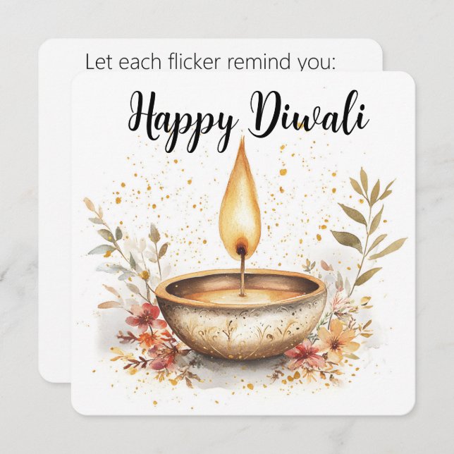 Vistare av Flame, Diwali Julkort (Fram/baksida)