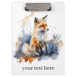 Vistare av Vilden Fox i vattenfärg, anpassningsbar