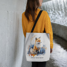 Vistare av Vilden Fox i vattenfärg, anpassningsbar