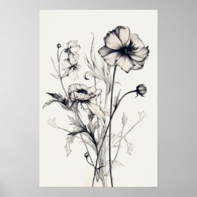 Vistare av Wildblommor Poster (Framsidan)
