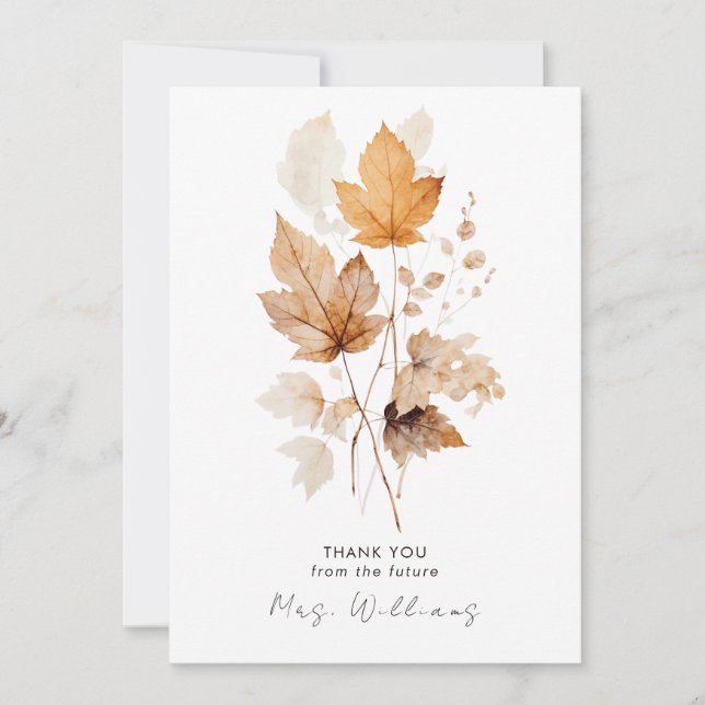 Vistare för Fall Möhippa Tack Kort (Framsida)