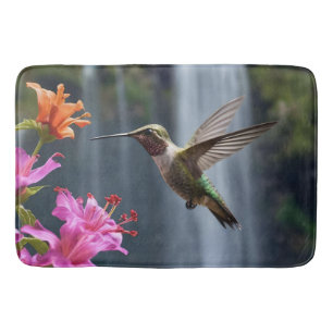 "Vistare för naturen: Hummingbird, Waterfall Badrumsmatta