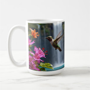 "Vistare för naturen: Hummingbird, Waterfall Kaffemugg