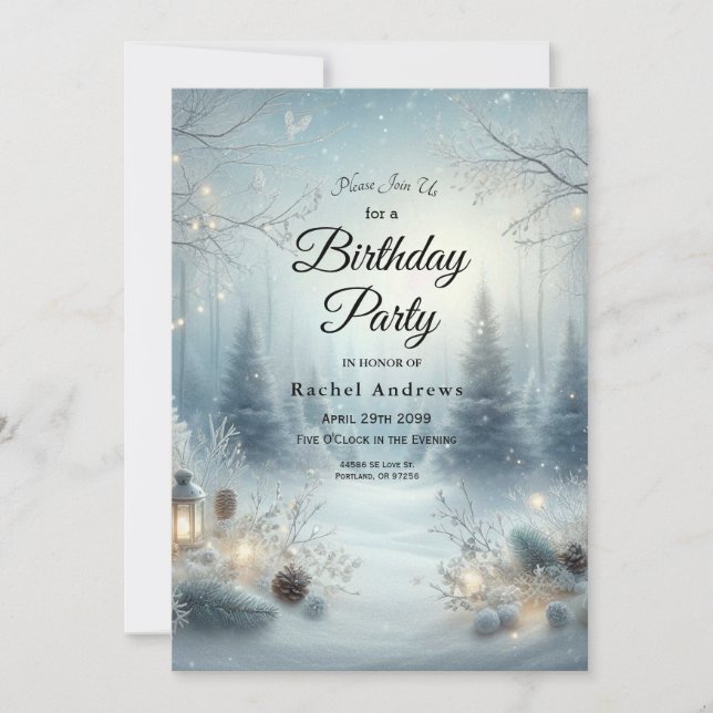 Vistare för vinter-solstice inbjudningar (Framsida)