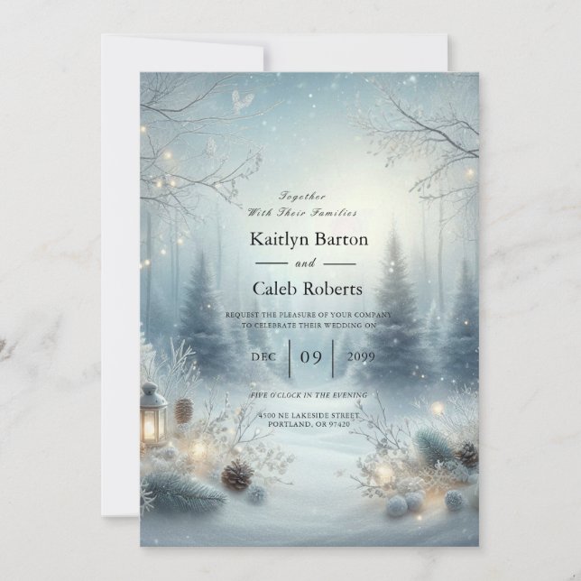 Vistare för vinter-solstice inbjudningar (Framsida)