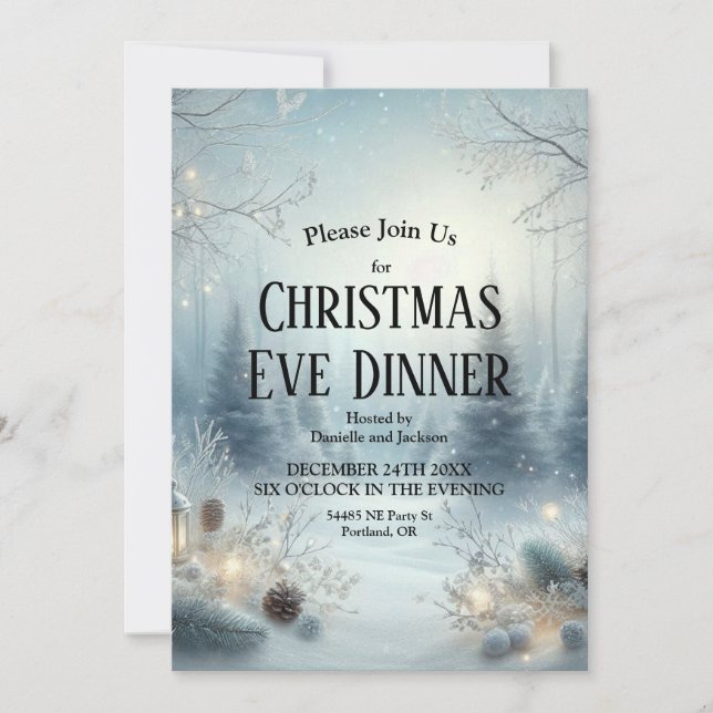 Vistare för vinter-solstice inbjudningar (Framsida)