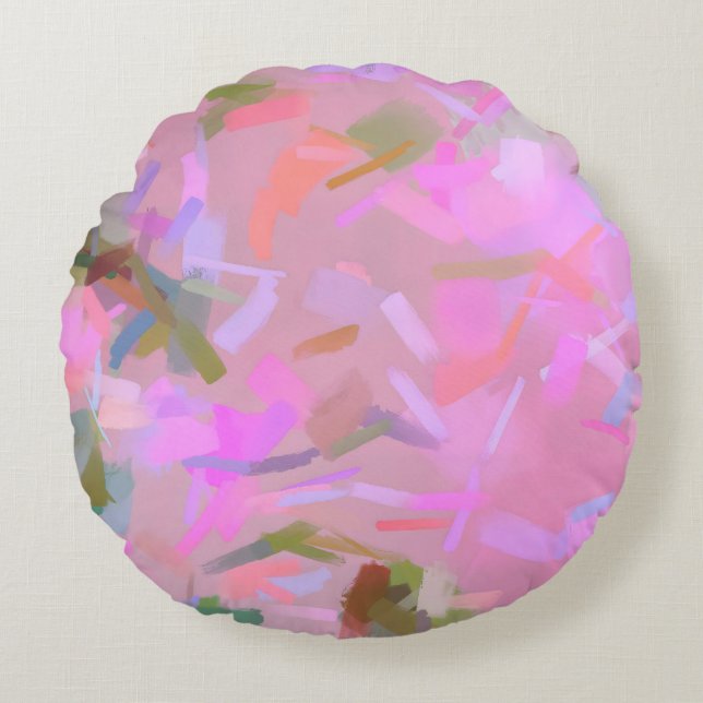 Vistare i Rosa Rund Kudde (Framsidan)