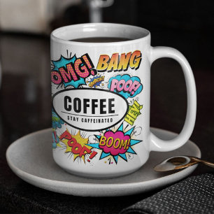 Vistelse av koffeinerad Tecknad Bok Ljud Kaffemugg