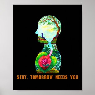 Vistelse, i morgon behöver du självmordsförebyggan poster
