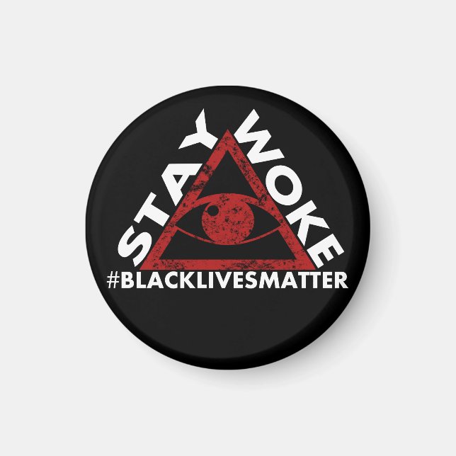 Vistelvänd #svartlivesmatter Protest, utmattad Magnet (Framsidan)