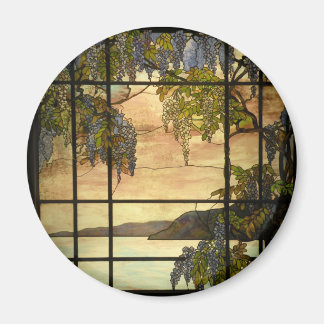 Visteria viner i nedfläckad glas magnet