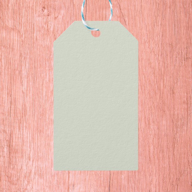 Vistper Grönt Solid Färg Presentetikett (Skapare uppladdad)