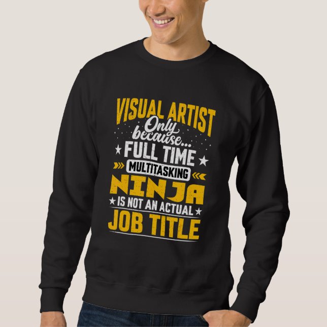 Visual Artist Job Title Visual Designer Lång Ärmad Tröja (Framsida)