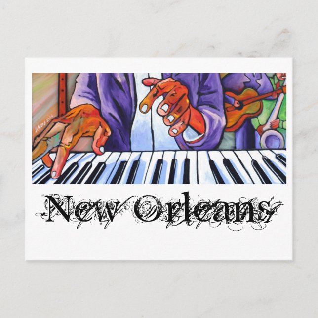 Visual Blues: Artist Cards: New Orleans Vykort (Framsida)