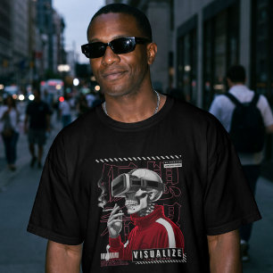Visualisera Livets Hopp – Cyberpunk Skelett VR Str T Shirt