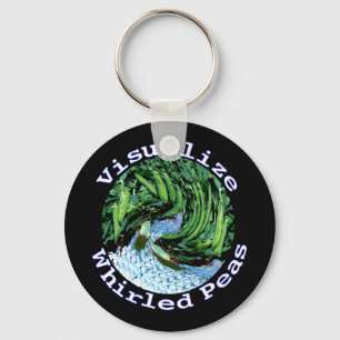 Visualisera virvlade ärtor Keychain Nyckelring