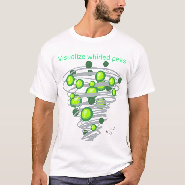Visualisera Virvlande Ärtor T-shirt (Framsida)