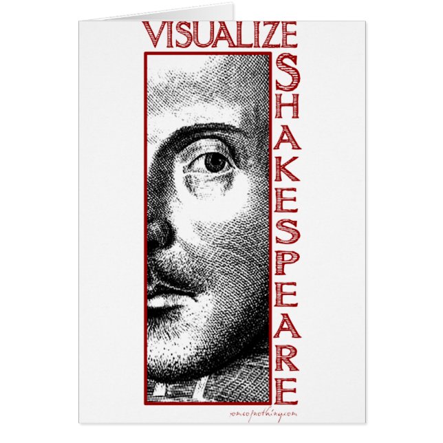 Visualize Shakespeare Hälsningskort (Framsidan)