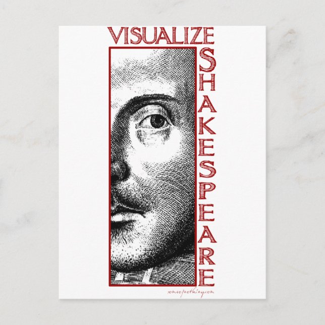 Visualize Shakespeare Vykort (Framsida)