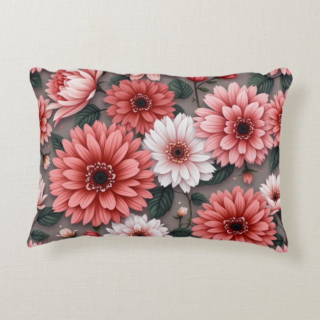 VisualNest Blommigt Pillow Sham,PillowCase Prydnadskudde (Baksidan)