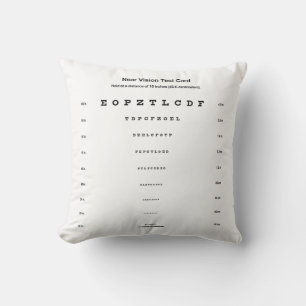 Visuell akuitetsundersökning för Near Vision Test  Kudde