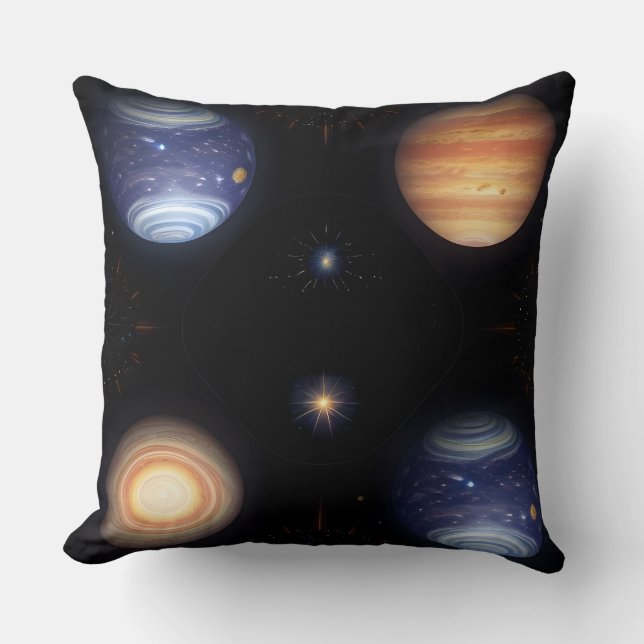 Visuellt fantastisk representation av planeter kudde (Framsida)