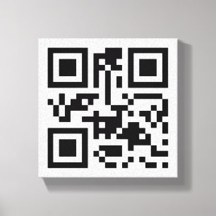Visuellt hjälpmedel QR kodifierar på högvärdig Canvastryck