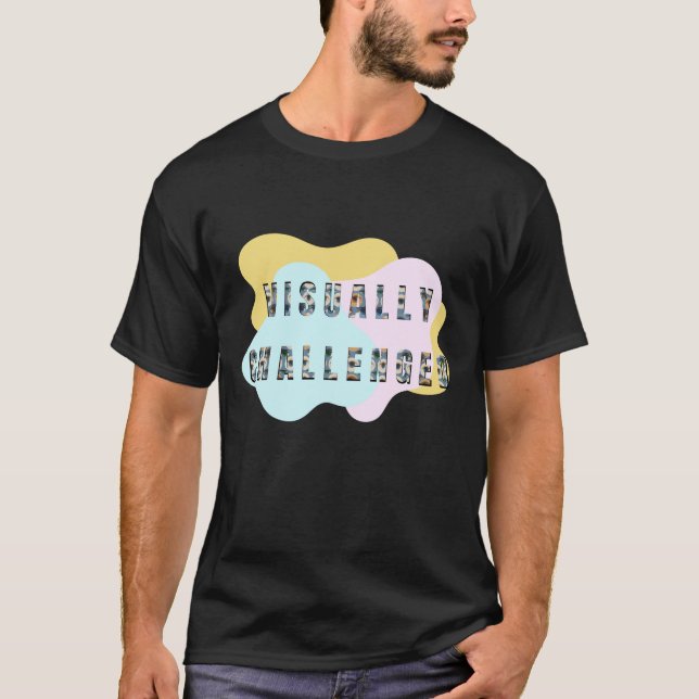 Visuellt provokation, visuell medvetenhet, nedsatt t shirt (Framsida)