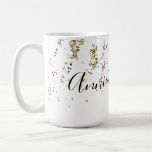 vit 15 oz-kombinationen mugg med hennes namn & gli