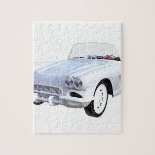 Vit 1961 Corvette Pussel