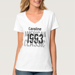 Vit 1993 för 21st födelsedag för amerikanklassi t shirt