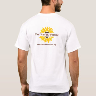 Vit - 1% av 1% krigaren t shirt