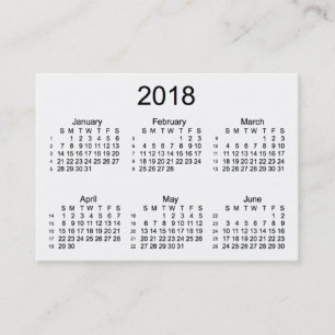 Vit 2018 52 vecka kalender vid Janz visitkortar Visitkort