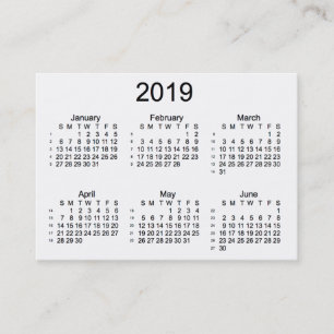 Vit 2019 52 vecka kalender vid Janz visitkortar Visitkort