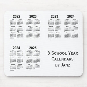 Vit 2022-2025 3 skolår kalendrar vid Janz Musmatta