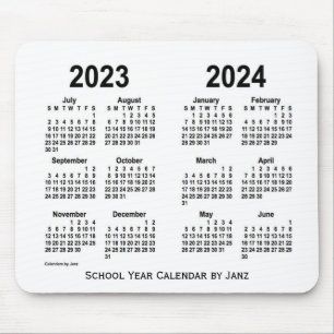 Vit 2023-2024 skolar kalendern vid Janz Musmatta