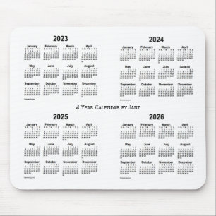 Vit 2023-2026 4 år kalender vid Janz Musmatta