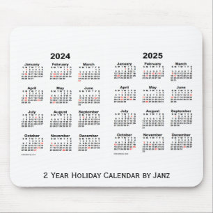 Vit 2024-2025 2 år helgdagkalender vid Janz Musmatta