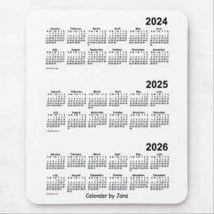 Vit 2024-2026 3 år kalender vid Janz Musmatta