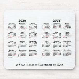 Vit 2025-2026 2 år helgdagkalender vid Janz Musmatta