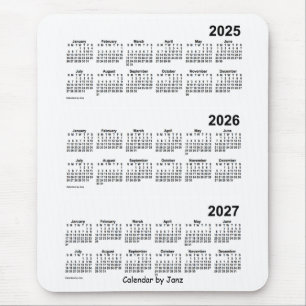 Vit 2025-2027 3 år kalender vid Janz Musmatta